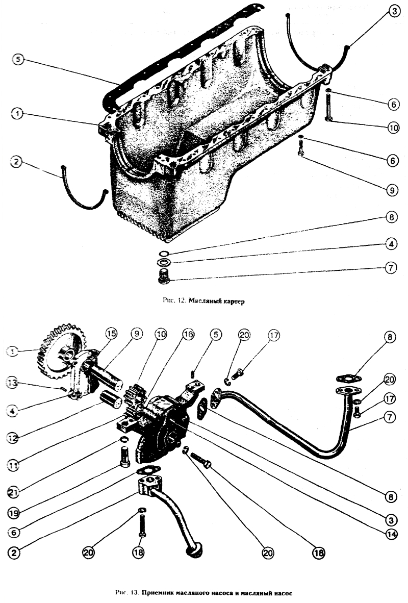 Масляный и масляный. Схема Картер масляный МТЗ 80.